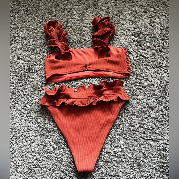 New Beach Riot Madeline Top + Ivy Bikini Bottom in Rust - Picture 6 of 8